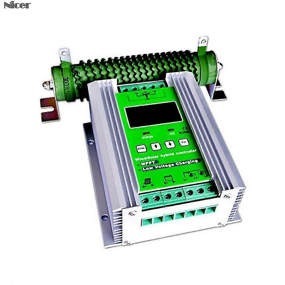 Mppt wind solar hybrid booster charge controller 12/24v auto apply for 800w wind+600w solar with dump load lcd display