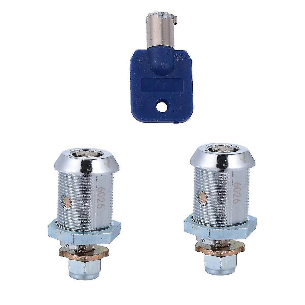 2pcs 17mm Arcade Machine Cash Door Tool Box Tubular Cam Locks With 1pc Key