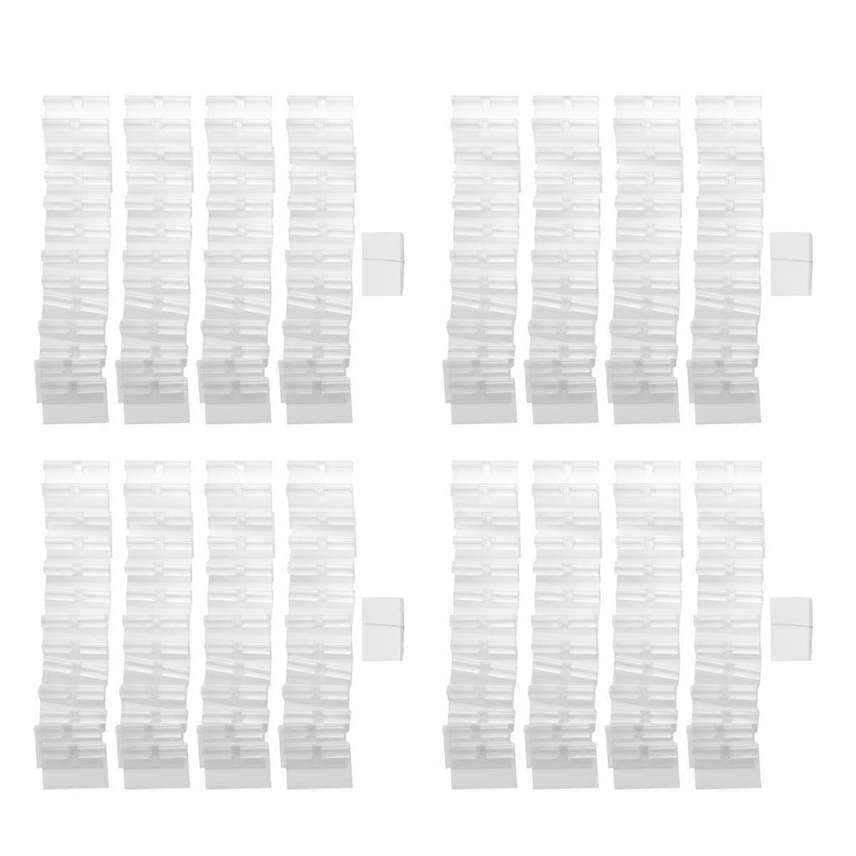 200Pcs Clear Plastic Label Holder Price Tag, Shelf Label Clip Removable Label Holder for Storage Bi