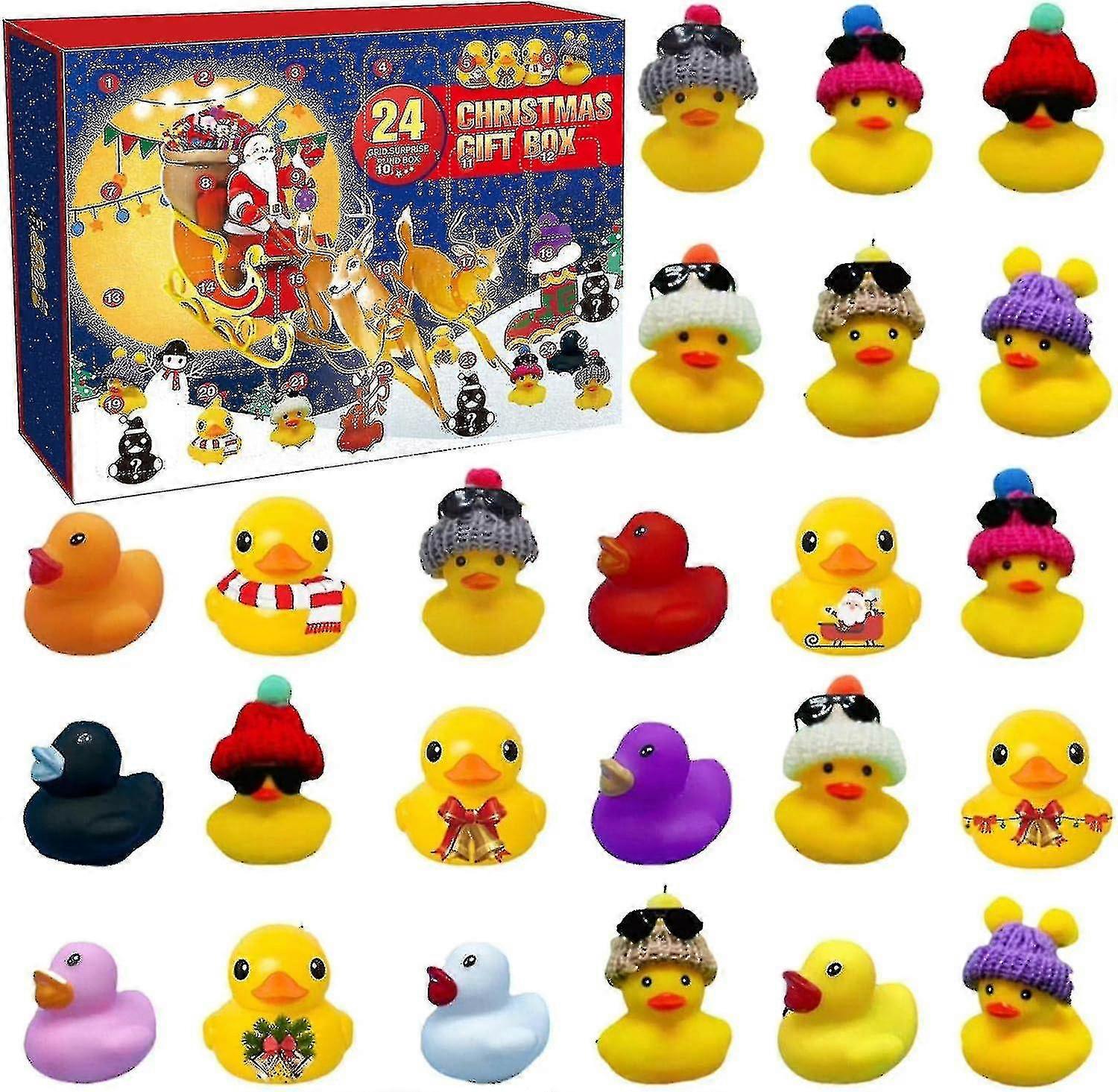 Gummi Advent 2023, Advent 2023 Kinder, Advent Badespielzeug Set, Advent mit 15 Gummienten, Advent