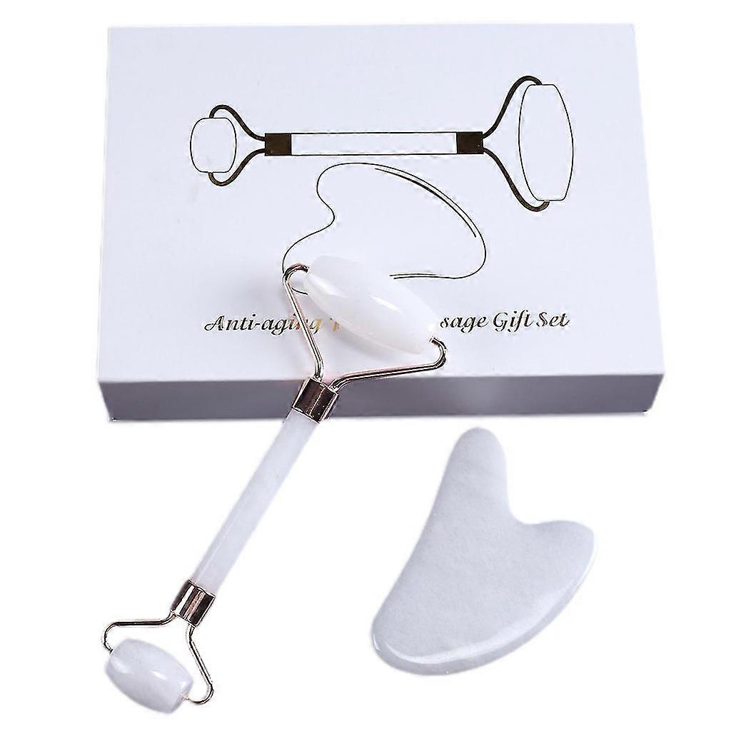 Roller Gua Sha, Jade branco Face Roller Skin Care Tools