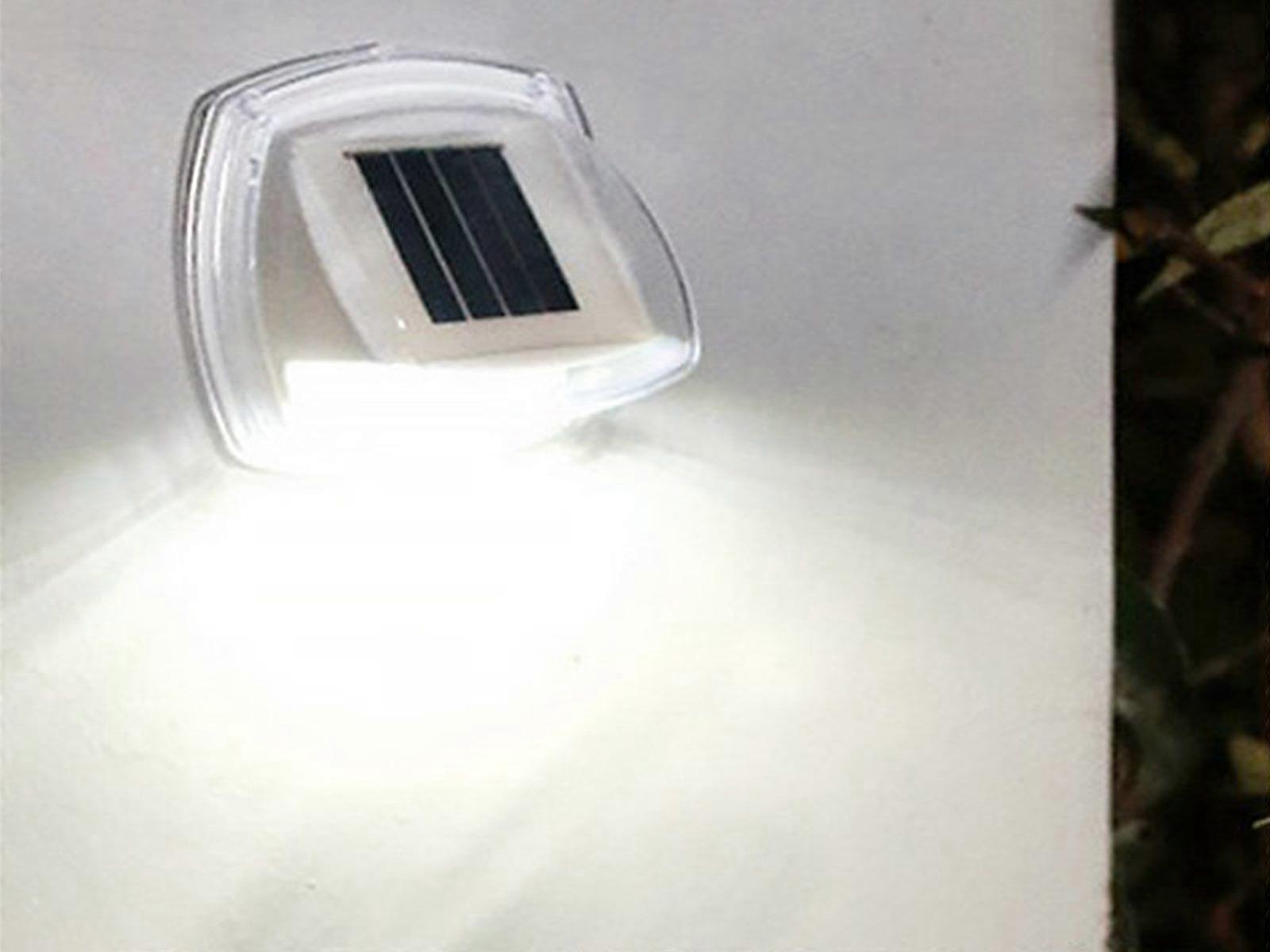 4Pcs LED Solar Light Garden Yard Lights White Light