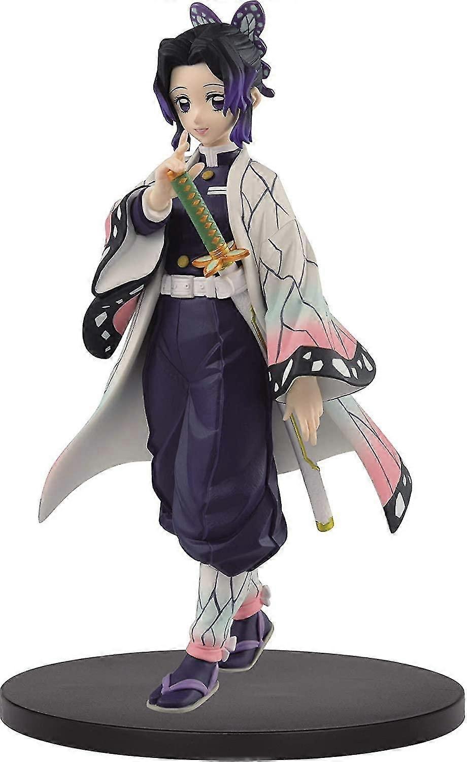 Demon Slayer Figure/6.3'Demon Slayer Toy Kochou Shinobu Figure PVC Action Figure Hand-Made Figure A