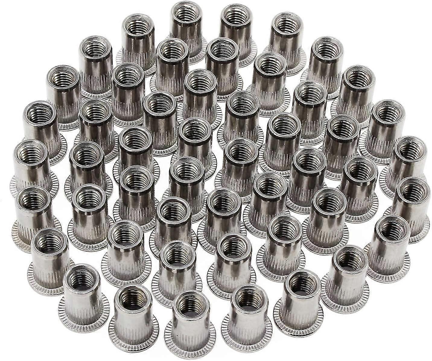 50 Pack, M6 Type Stainless Steel Rivet Nut