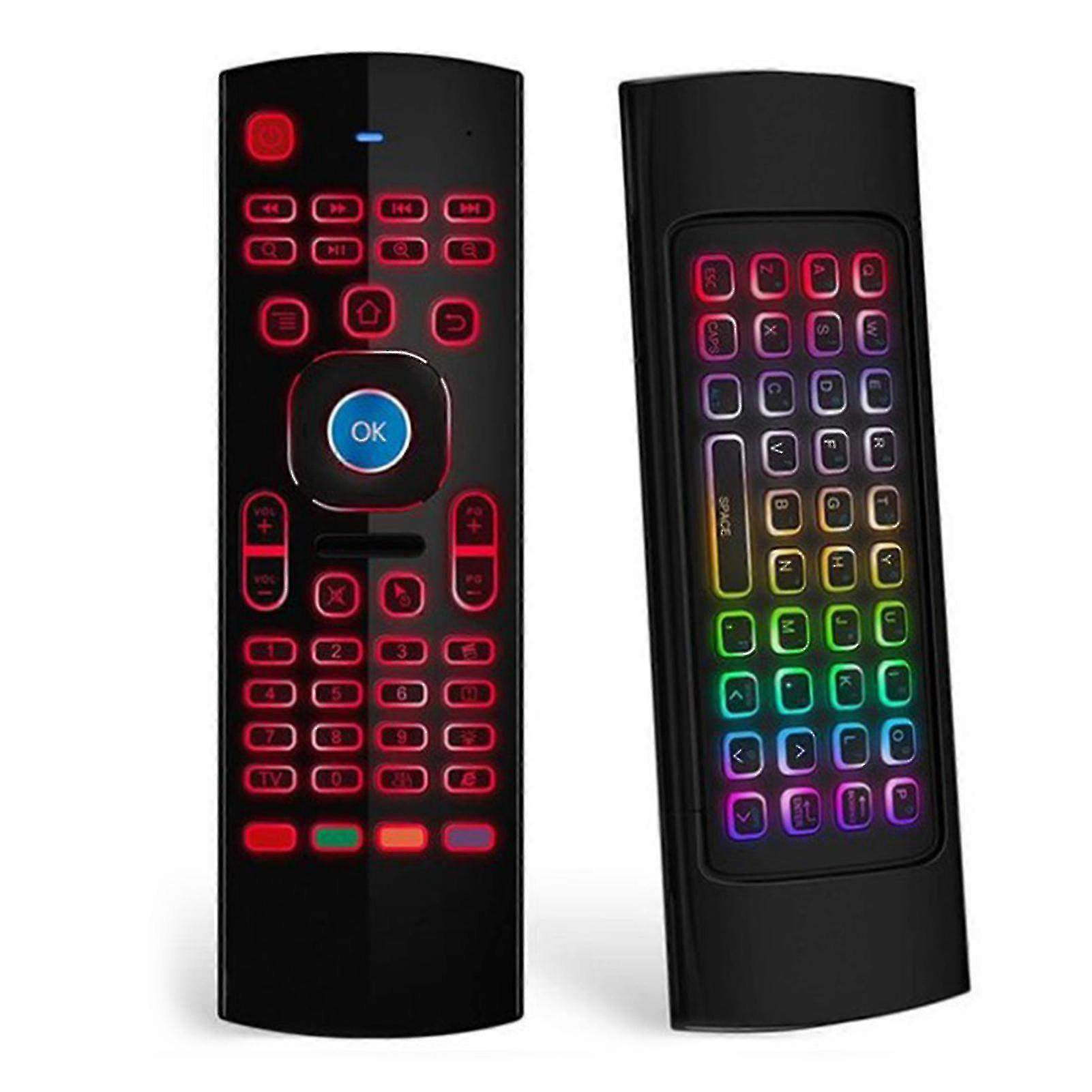 Air Mouse Keyboard 2.4ghz Rf Learning Air Controller With Colorful Backlit Electronics Accessories