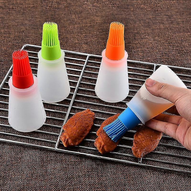 4pcs Portable Oil Bottle Barbecue Brush