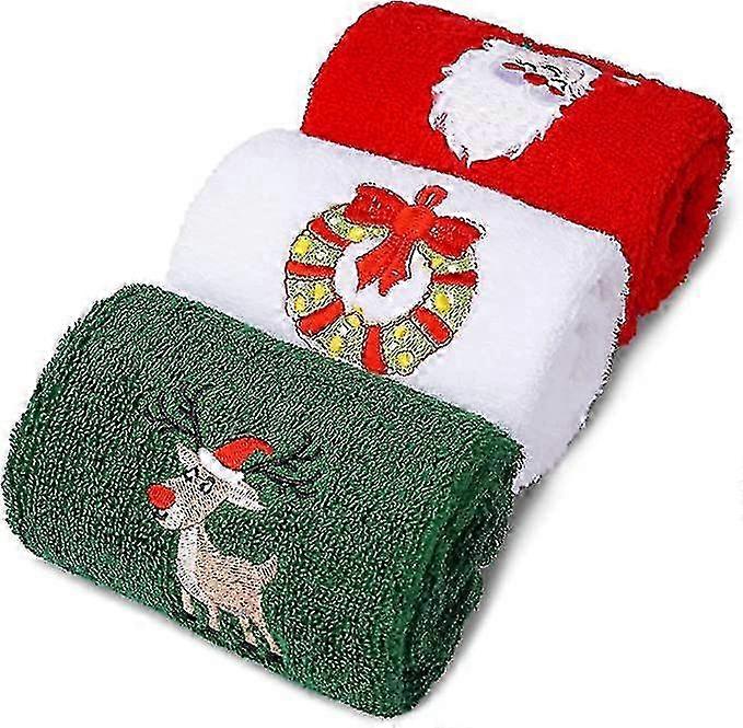Christmas Hand Guest Kitchen Towel Set Christmas Set 3 Pack