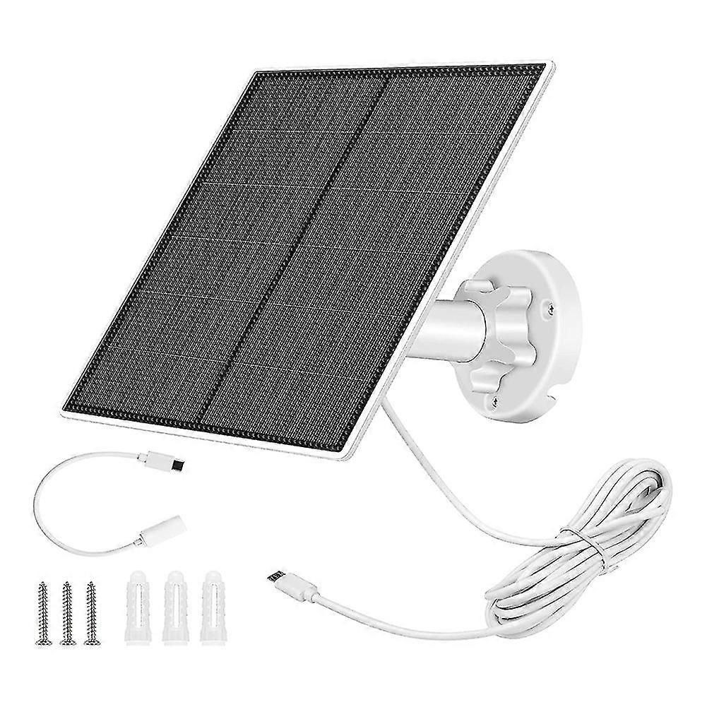 Solar Panel For Security Camera,5w Usb Solar Panel For Dc 5v Security Camera,-usb & Usb-c Port Sola
