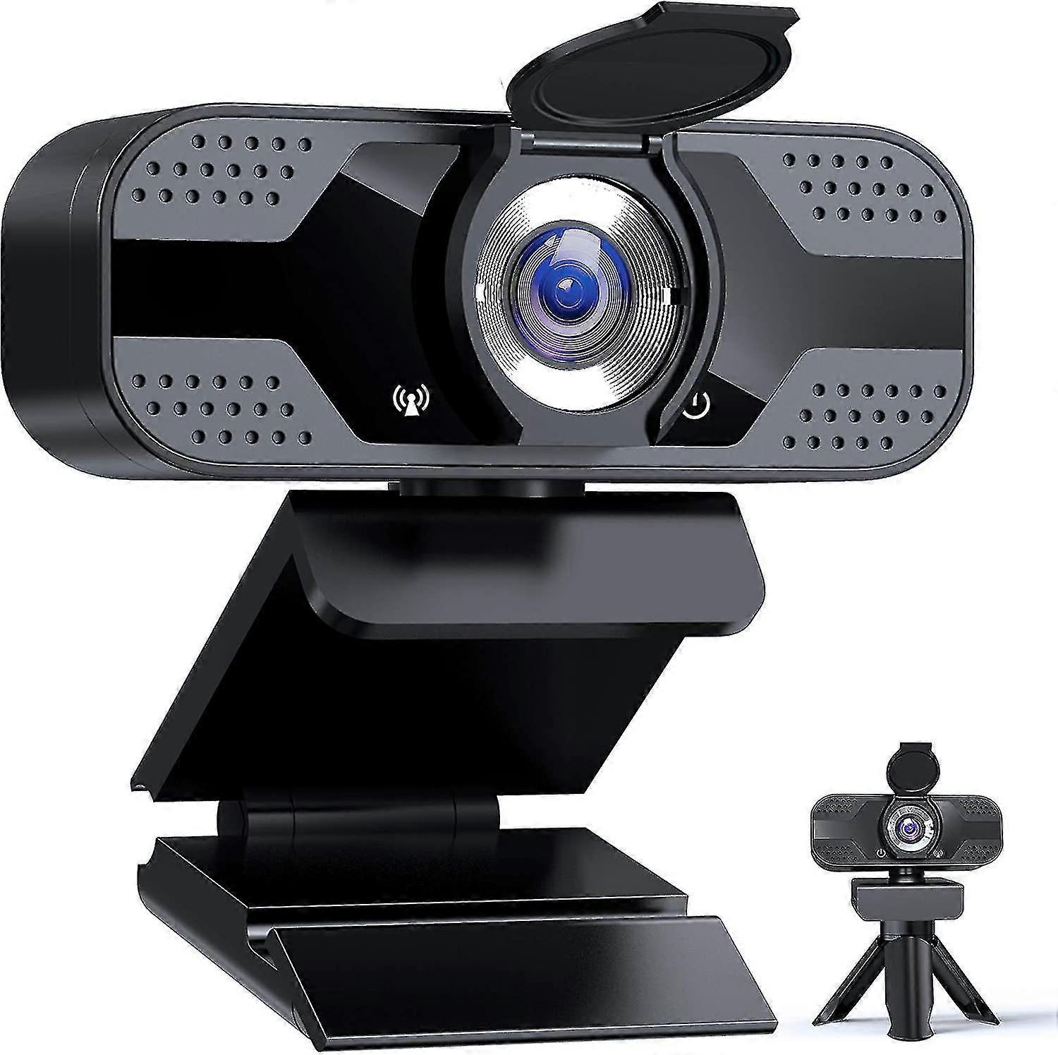 Webcam 1080p Full Hd With Microphone, Usb Web Camera With Tripod, Pc Webcam