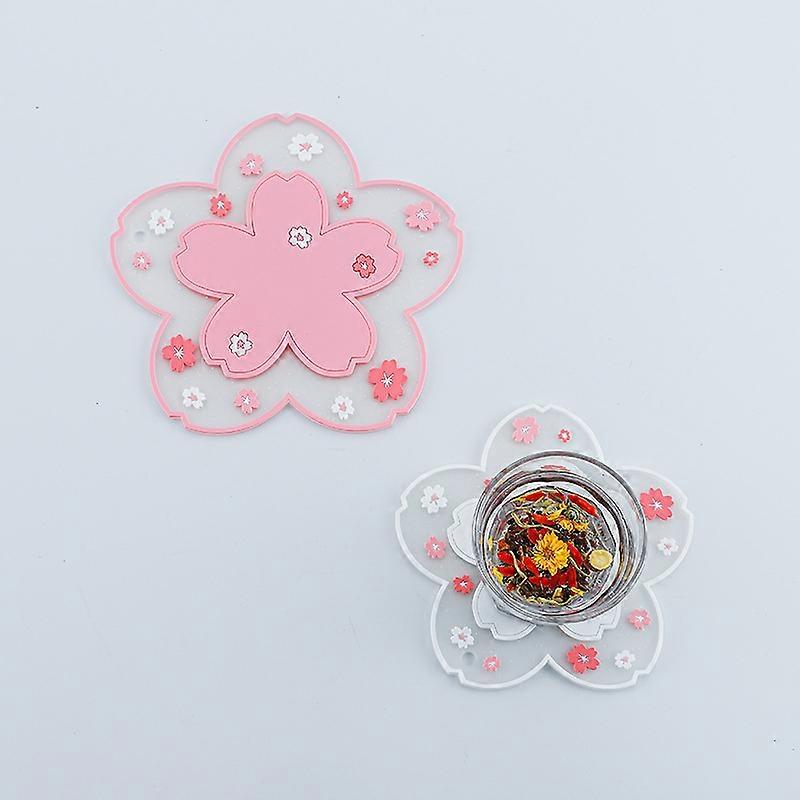 2pcs Pvc Sakura Coaster Pads