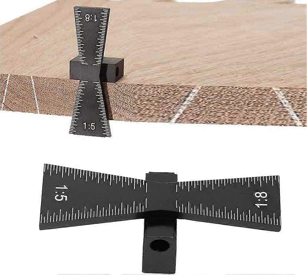 1:5:8 Dovetail Template alumiiniseos Dovetail Hammer Gauge Dovetail Marking Guide Dovetail Template (musta)