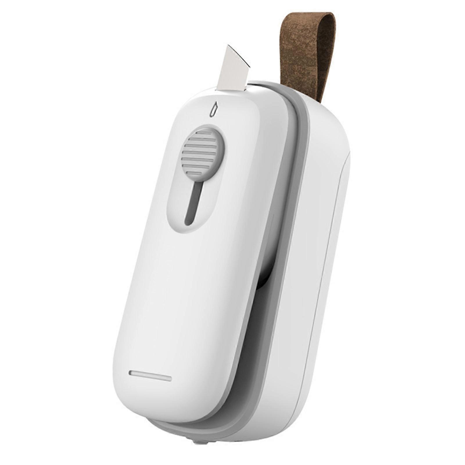 Mini Bag Sealer with Cutter Dual Function Portable Handheld Sealing Machine for Snacks Candies Plastic Bags
