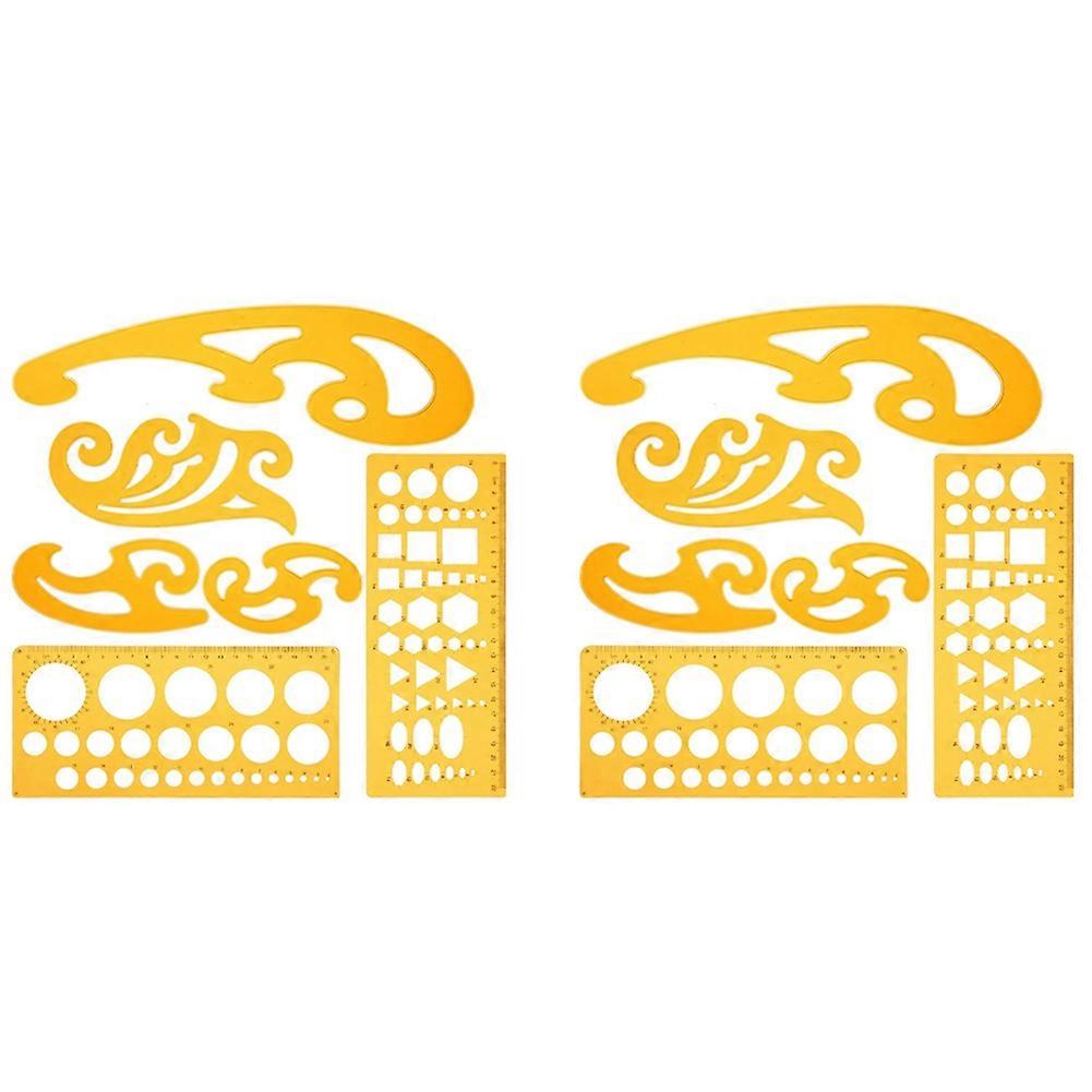 12 Pieces French Curve and Template Ruler Set Drawing Template Tool Circle Templates for Personal D