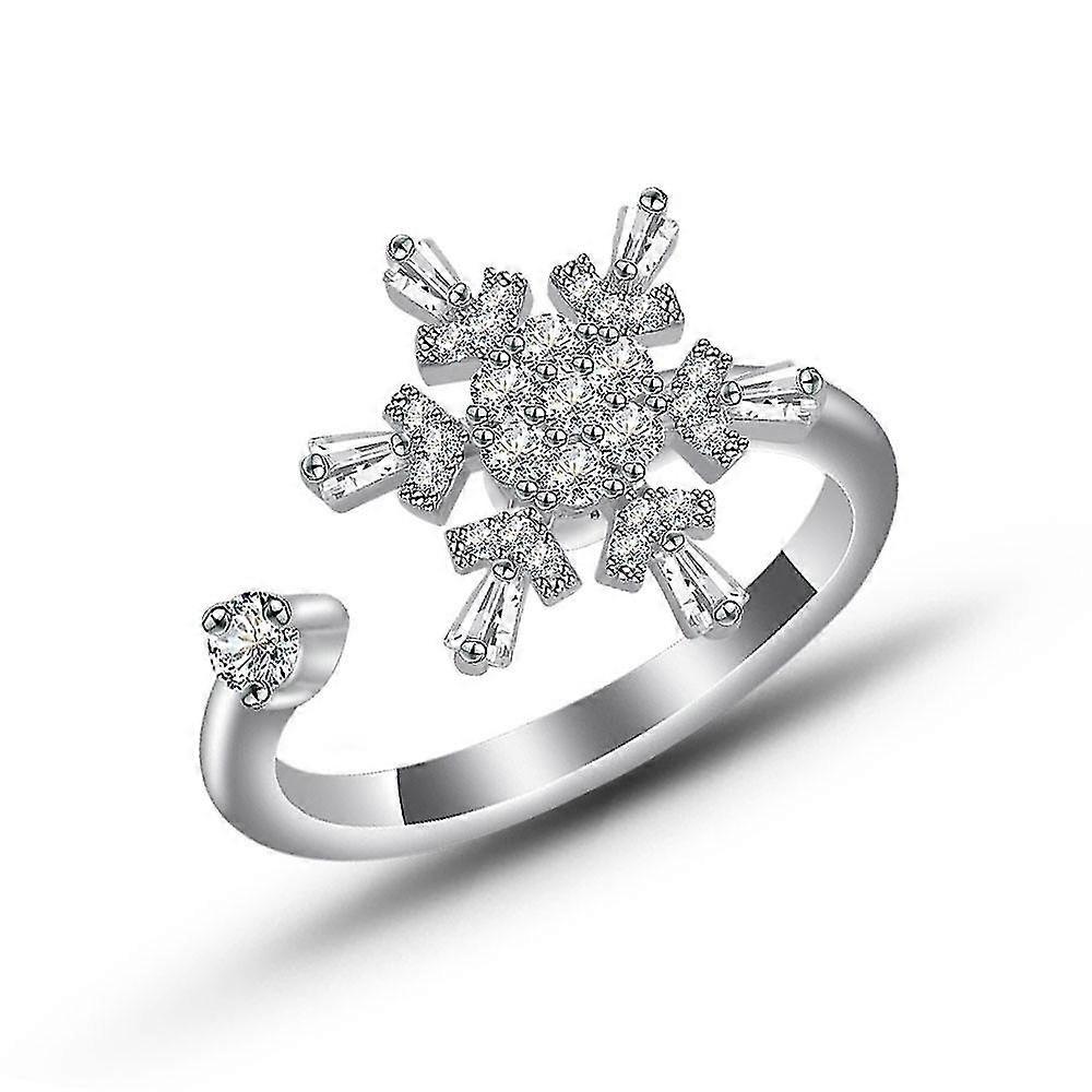Belita Amy Personalized Multifunctional, Rotatable, Adjustable, Silver-plated Zircon Ring