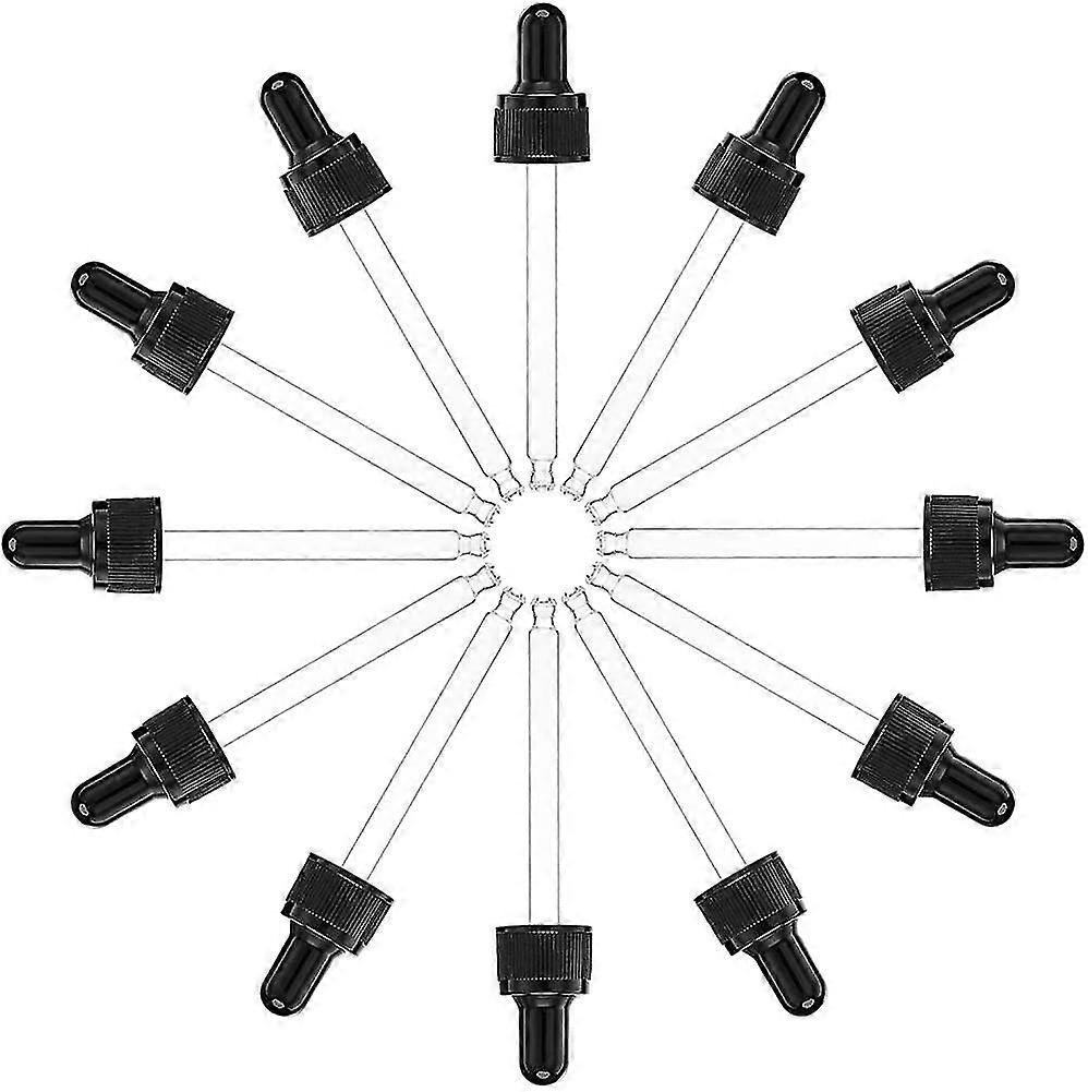 24Pcs Compte-gouttes en verre 50Ml compte-gouttes en verre à pointe droite avec ampoule en caoutchouc et vis