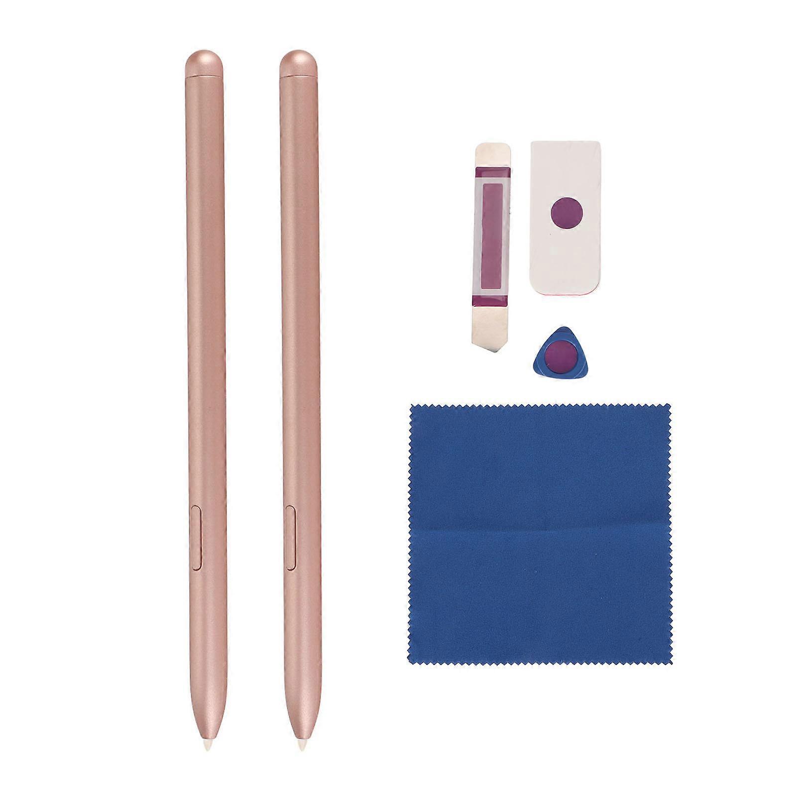 2Pcs Stylus for Tab S7 Magnetic 4096 Pressure Level Menu Function Precise Control Durable Smart Pen with Accessories Brown