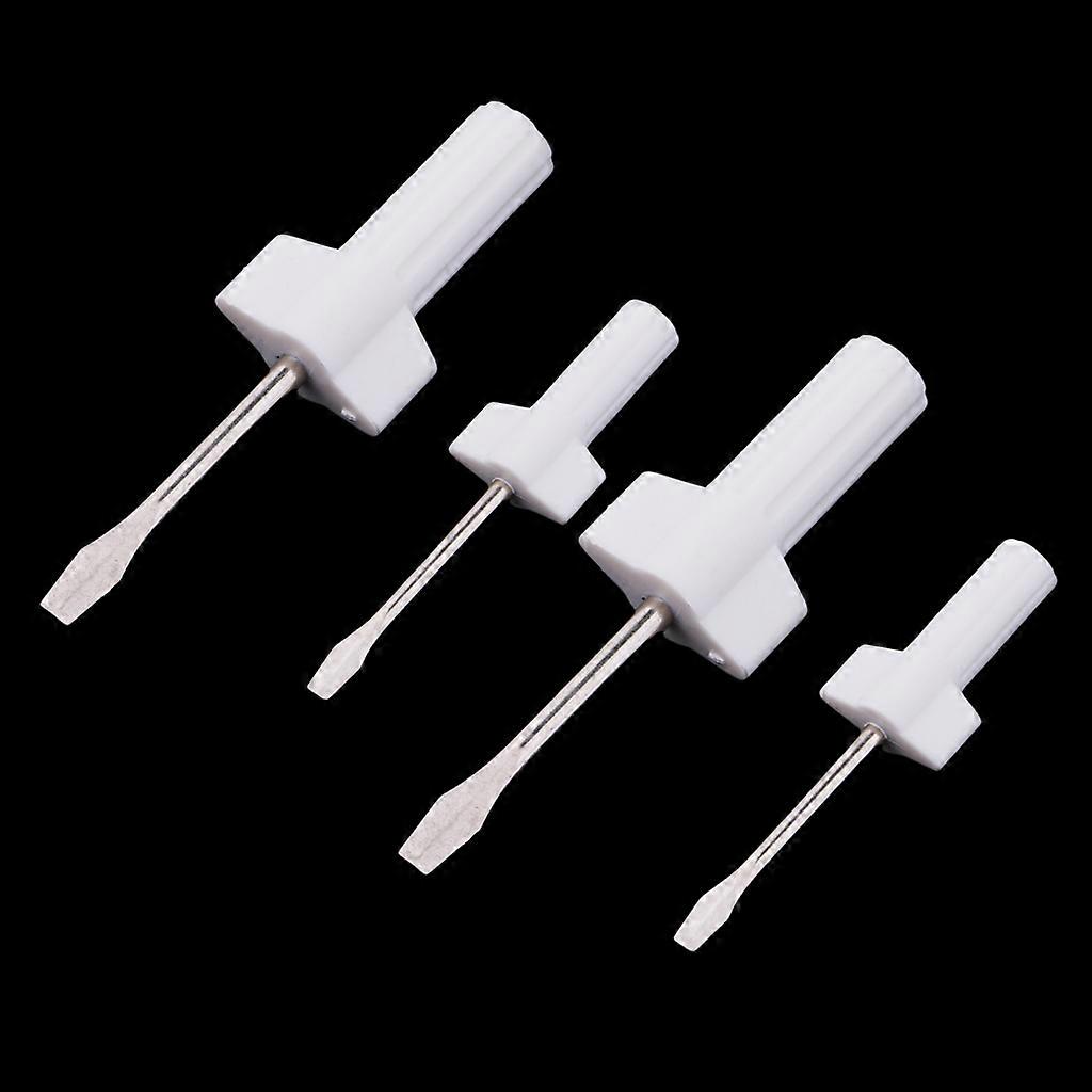 4x White Butterfly-shape Steel Screw Driver Set for Sewing Machine Accessory