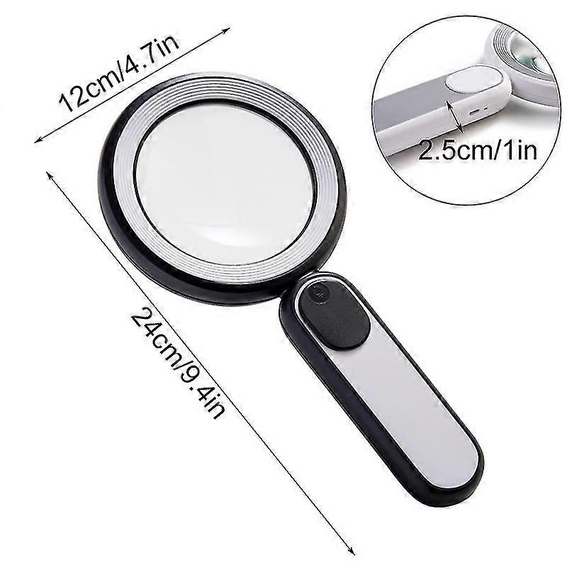 Magnifying Glass With Led Lights Illuminated Magnifier Reading Magnifying Glass For Reading