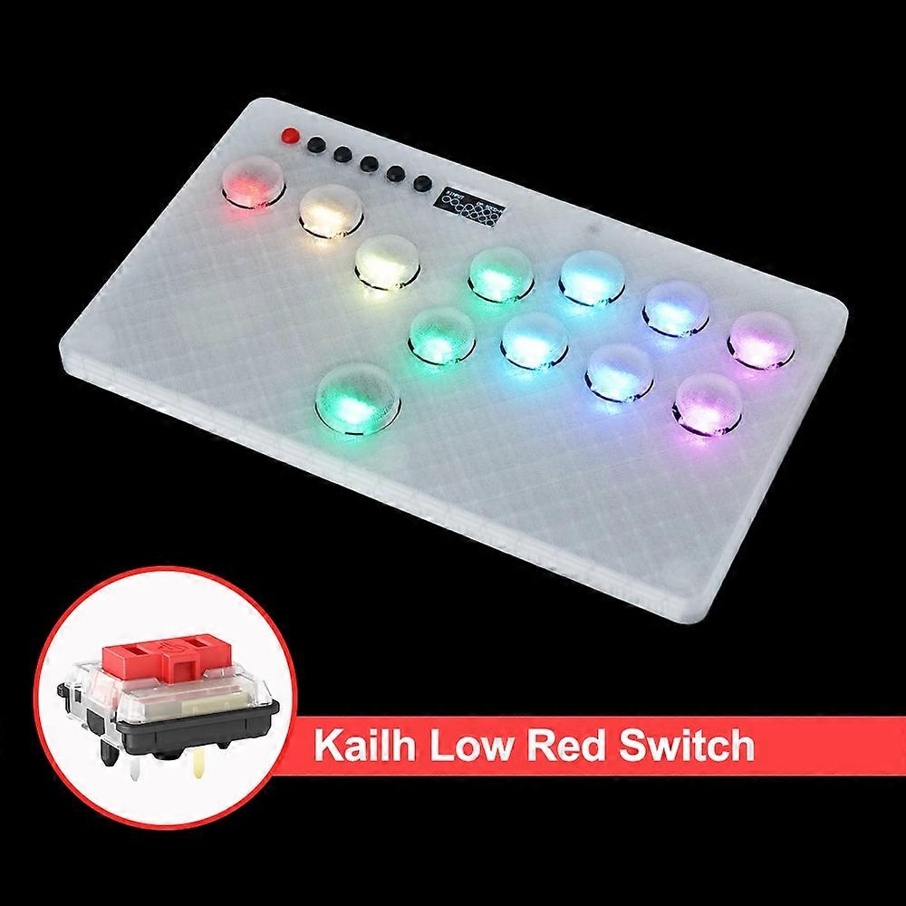 Mini Hitbox Buttons Flatbox Arcade Fight Stick Kailh Switch Arcade Game Controller Pico GP2040-CE For PC/PS3/PS4/Swi