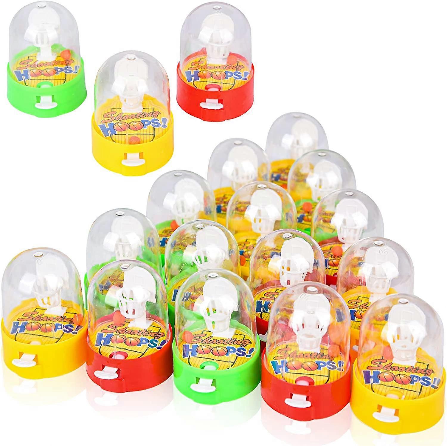 16 Pcs Mini Finger Basketball Shooting Game, Basketball Game Toy Plastic Basketball Tabletop Finger Games, Party Toy Bag Filler Birthday for Kid