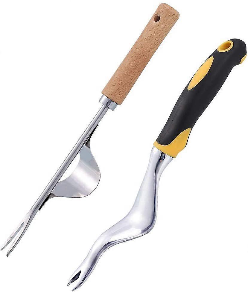 2 Pack Hand Weeder Tool Garden Weeding Tool Dandelion Remover Tool Manual Weed Puller For Garden Lawn Farmland Transplant