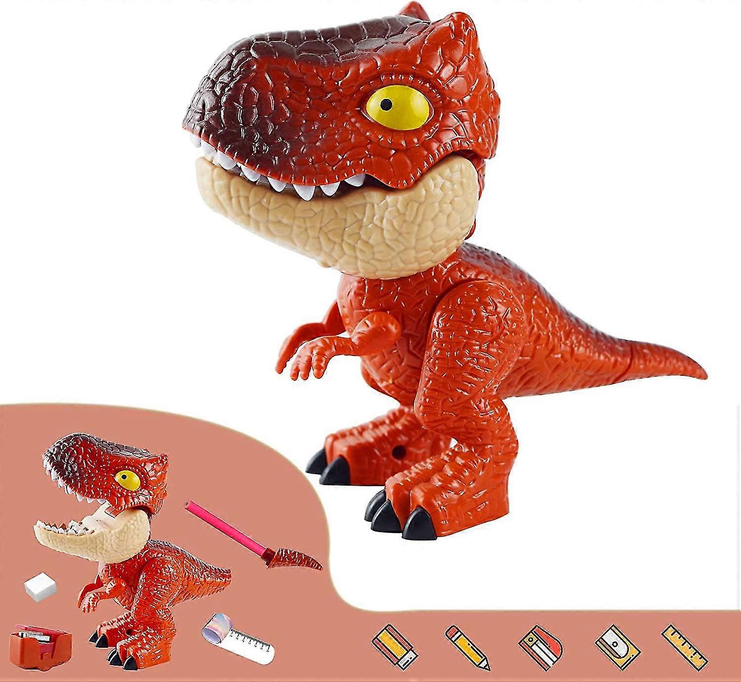 5 In 1 Creative Dinosaur Toy Model Multifunctional Primary School Stationery