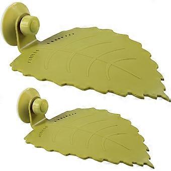 Fish Tank Décoration 2pcs Tortue en forme de feuille Plate-forme d’exposition Turtle Tank Platform Aquarium Animal Sink Wharf Reptile Habitat Plateau d’escalade Tortue Ta