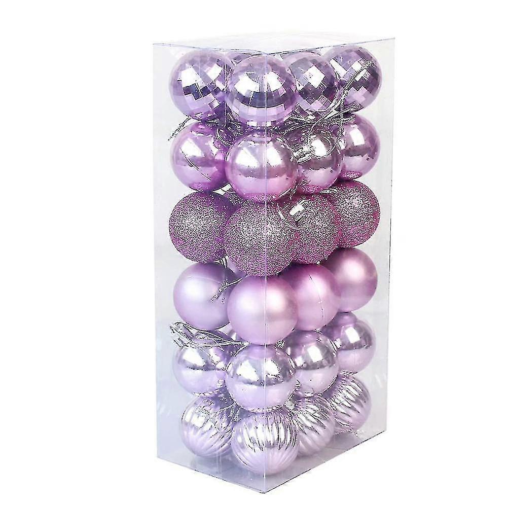 Weihnachtskugeln, bruchsichere Weihnachtskugeln, Kugeln (36 Stück) (4cm) - Hellviolette Weihnachtskugel