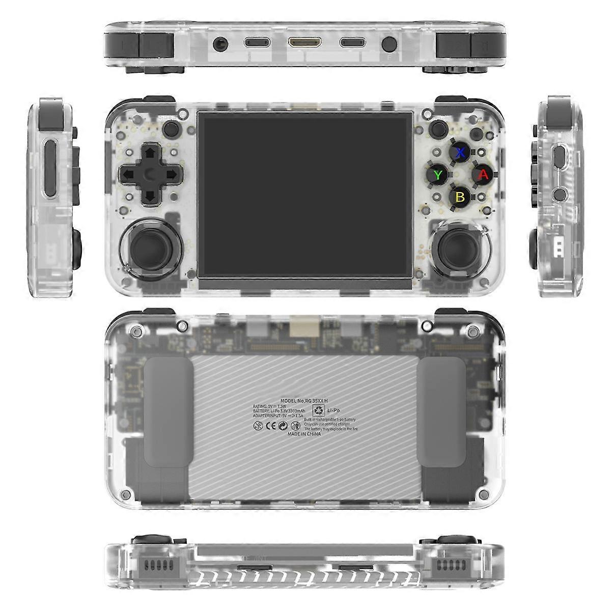 RG35XX H Console de jeu rétro 64G + 128G avec sac H700 Lecteur vidéo Support Sans fil/Filaire Contrôleur 5