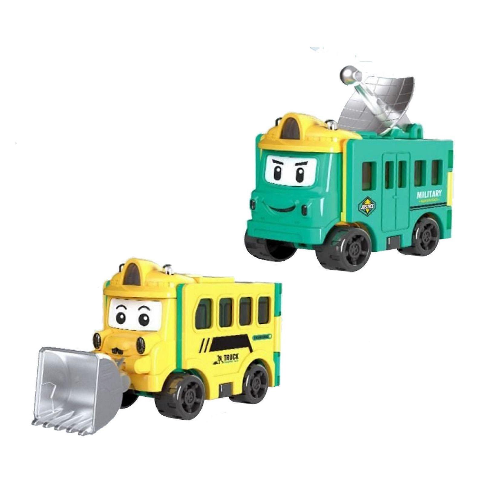 2 i 1 transformerbare legetøjsbiler - konstruktion pull-back biler transformere