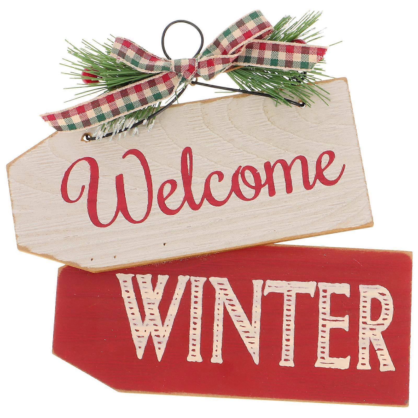 1pc Scène De Noël Tag Décoration En Bois Lettre Signe Pendentif Noël Bricolage Ornement