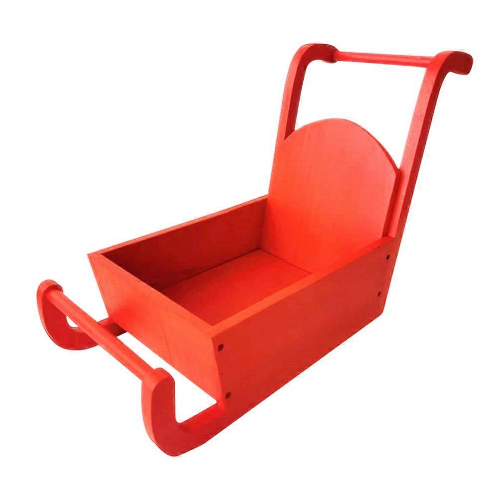 1Pc Newborn Photography Prop Baby Photo Shoot Christmas Sled Prop (Red)