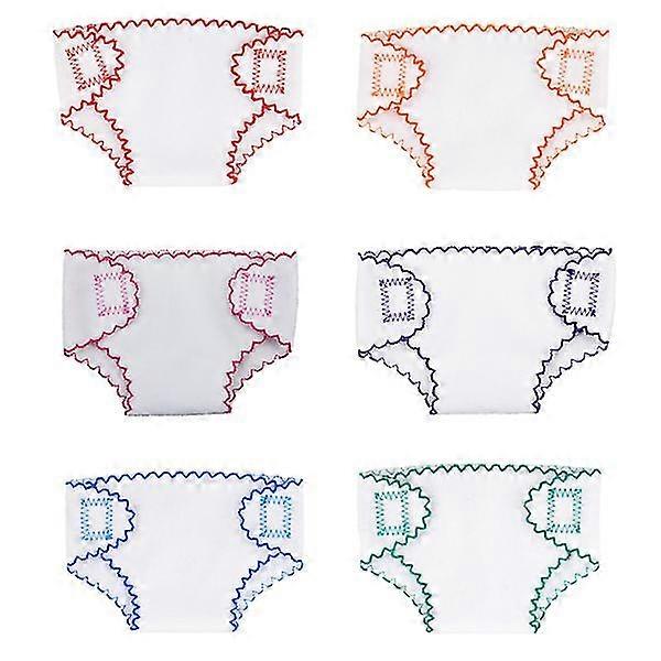 6 st Babydockblöjor Dockkläder Tillbehör Liten docka Tygblöja