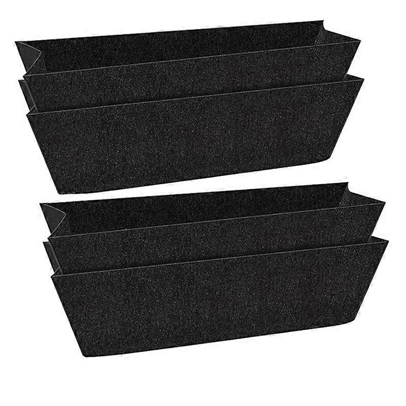 4Pcs Felt Plant Growing Kits Replacement Coconut Liner For Planters,Fabric Liners For Hanging Baskets,Rectangle Container Easy Install