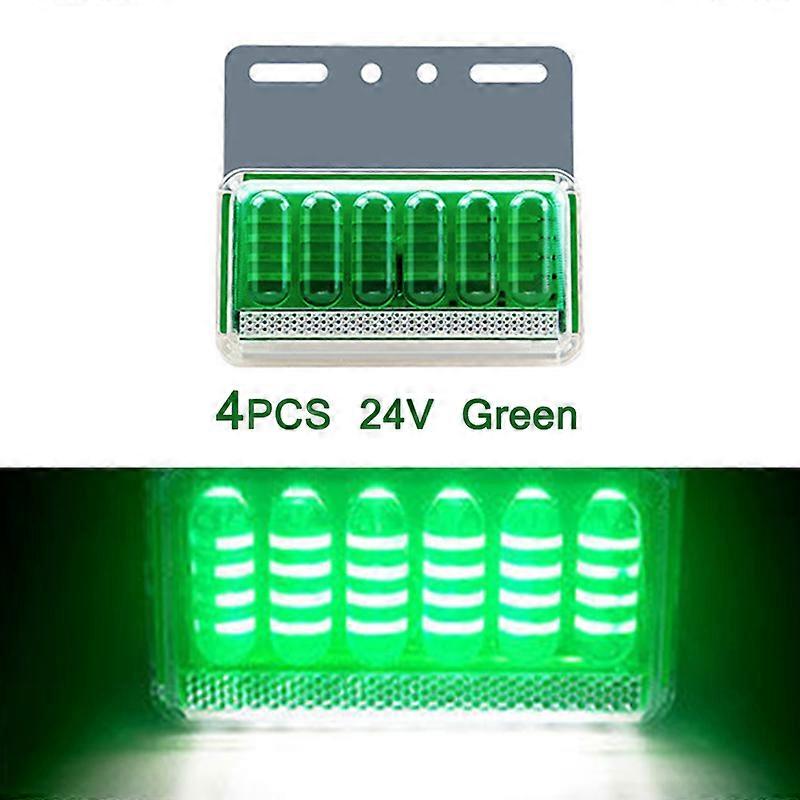 4pcs 24V 30 LED Truck Side Marker car lights External car lights Signal Indicator Lamp Warning Tail car light Trailer Lorry