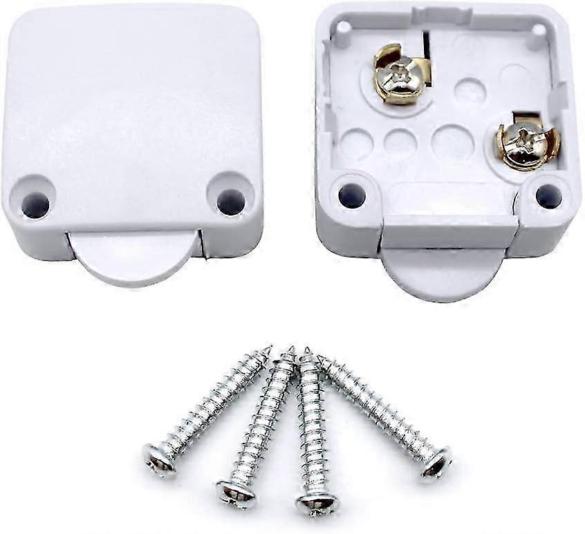 2 Piece Cabinet Door Switches Cabinet Switch Light Switch Automatic Switch For Cupboards, White