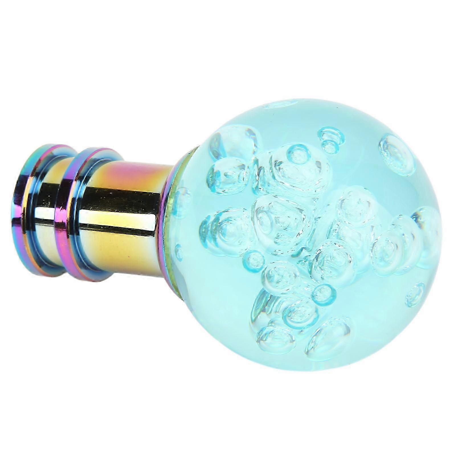 Universeller Schaltknauf mit M8 M10 M12 Adapter Acryl Transparent Bubble Style für Autos Hellblau