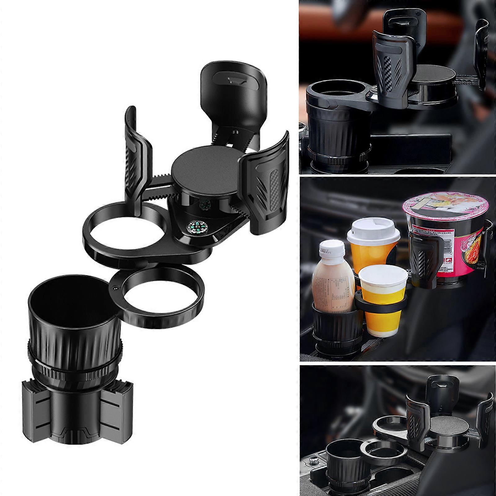 Car Cup Holder Expander 2 In 1 / 4 In 1 Universal Auto Beverage Drink Cup Holder With 360 Degree Rotating Adjustable Base - Drinks Holders