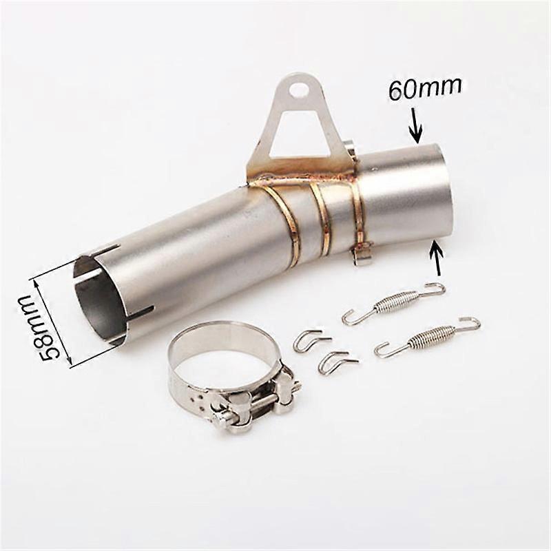 Motorcycle modified exhaust pipe muffler S1000RR middle section 2010-2016 60MM caliber middle section connecting pipe
