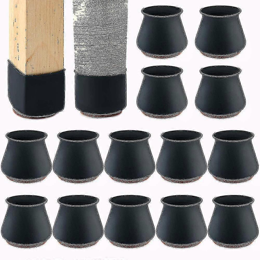 Silic Ch Leg Protectors With Felt For Floors 24 Pcs