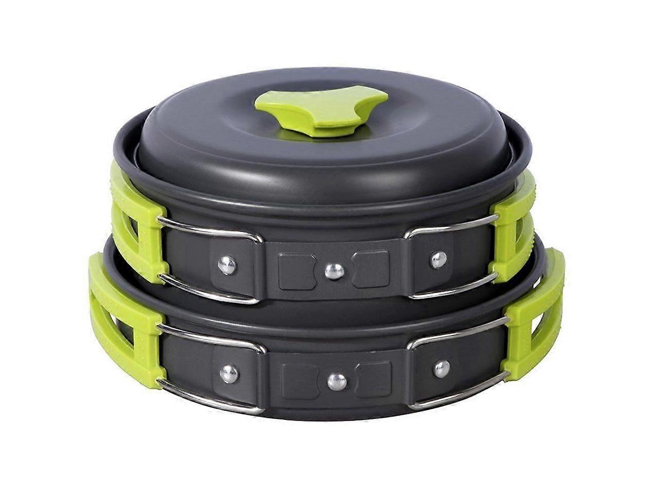 Camping Cookware Mess Kit Backpacking Gear & Hiking Outdoors Bug Out Bag Cooking