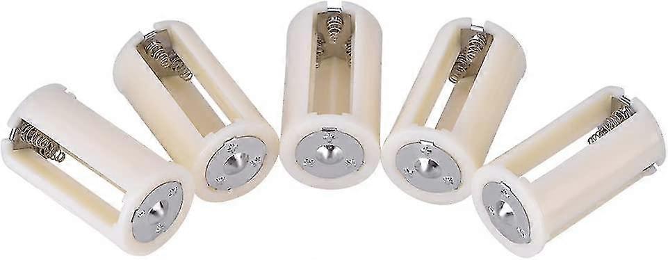 5pcs 3 X Aa To 1 D Size Parallel Battery Holder Conversion Adapter