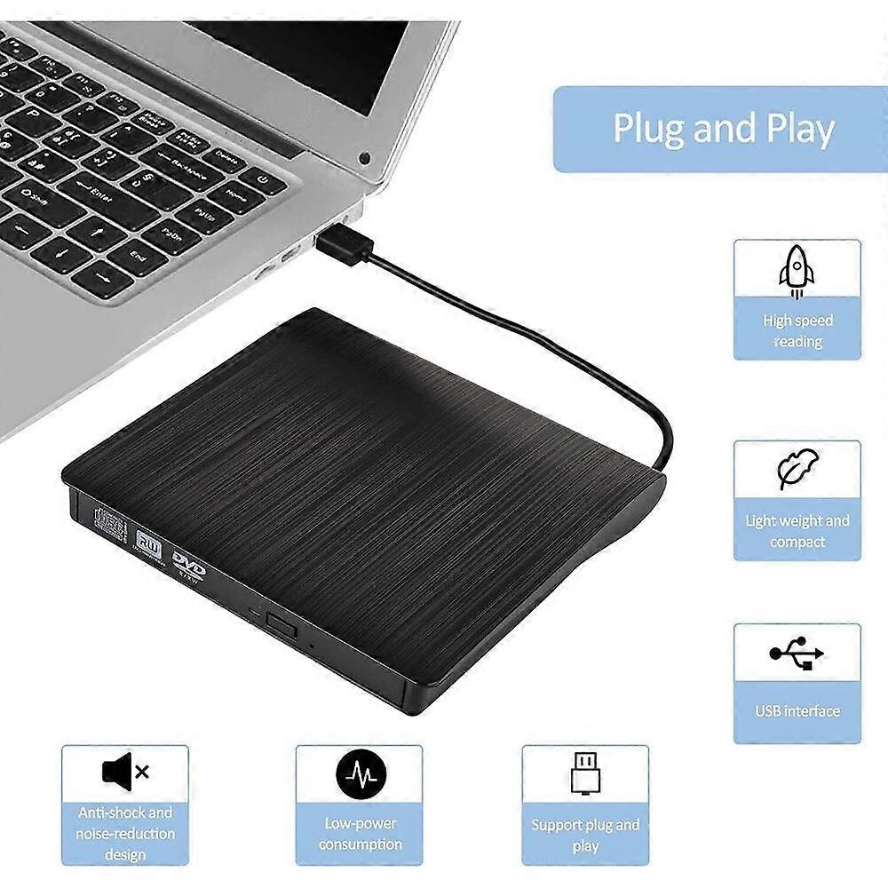 Trintion External CDDVD Drive USB 30 External CD Burner Portable Reader Wri IKG