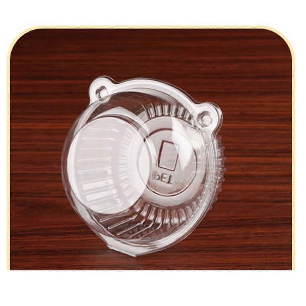 100pcs Clear Plastic Single Cupcake Cake for Case Muffin Pod Dome Holder Box