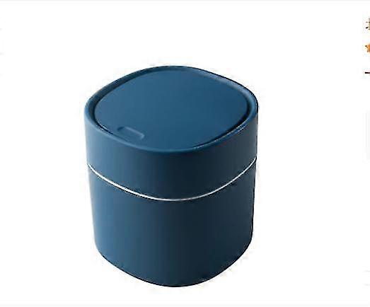2 Pieces Mini Desktop Trash Can-table Bin-creative Plastic Office Trash Can With Button