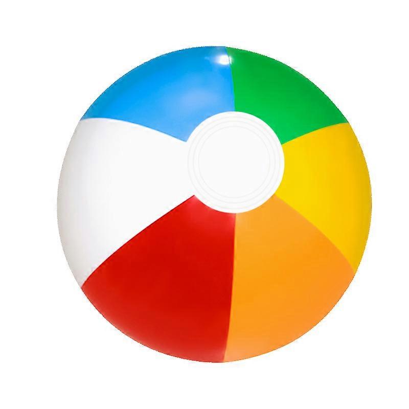 6-color inflatable beach ball (with a diameter of 40cm before inflation), inflatable beach toy rainbow beach ball loose pack family swimming pool beac