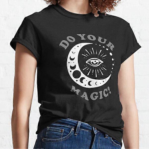 Camiseta Clássica Gótica Lua Celestial Magic Witchcraft-RK44095