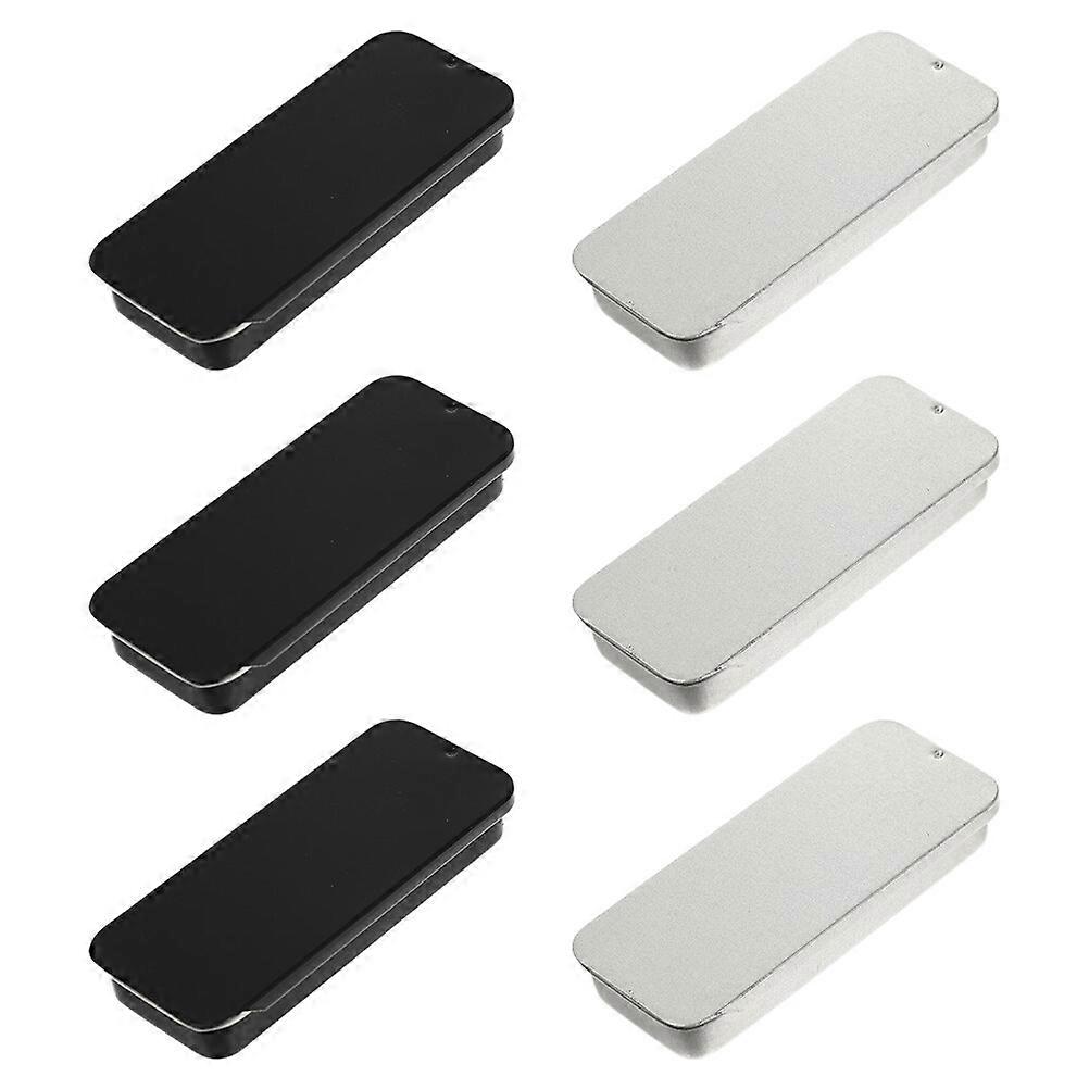 6Pcs Small Metal Box Small Candy Box Push Lid Candy Tins Small Sweets Cases