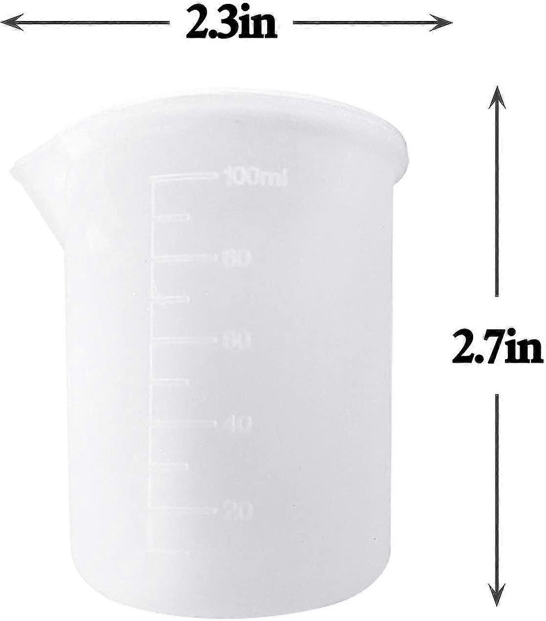 10 Pcs 100ml Silicone Measuring Cups,precise Scale Squeeze And Pour Liquid