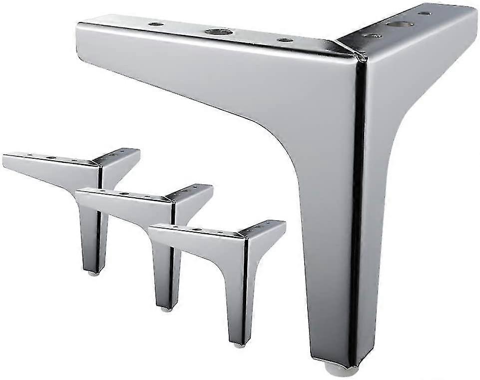 7" / 17.5cm Furniture Legs, 4 Modern Metal Diamond Triangle Furniture
